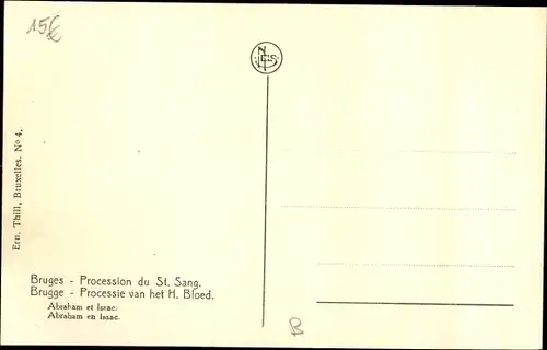 Ak Bruges Brügge Flandern Westflandern, Procession du St. Sang, Abraham et Issac