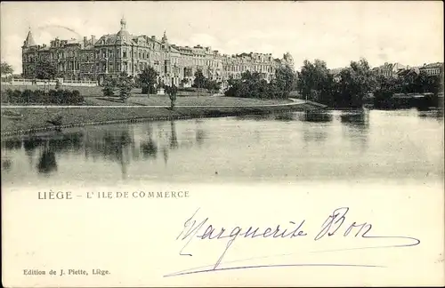Ak Liège Lüttich Wallonien, l'Ile de Commerce