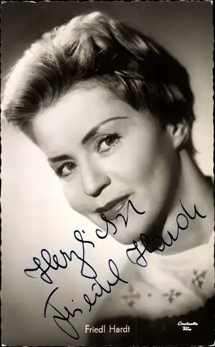 Ak Schauspielerin Friedl Hardt, Portrait, Autogramm