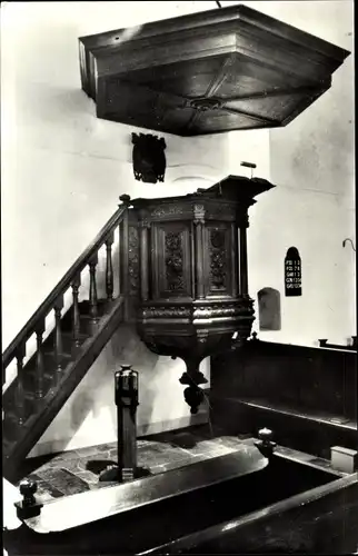 Ak Norg Drenthe, Ned. Herv. Kerk, Innenansicht