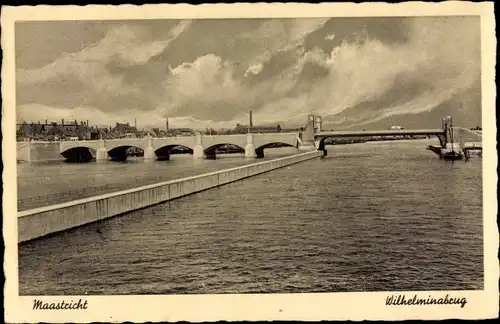 Ak Maastricht Limburg Niederlande, Wilhelminabrug