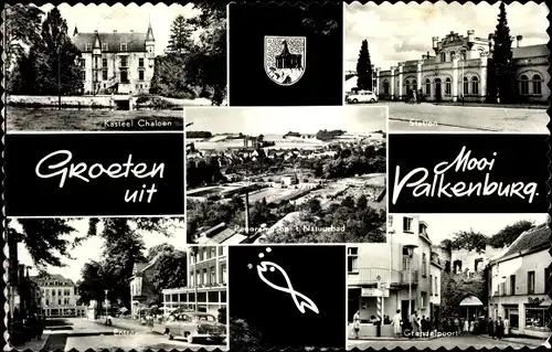 Ak Valkenburg Limburg Niederlande, Kasteel Chaloen, Station, Grande poort