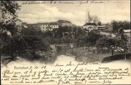 Ak Rochefort Wallonien Namur, Panorama
