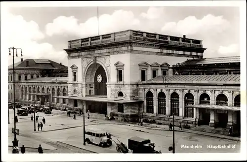 Ak Mannheim in Baden, Hauptbahnhof, Portal