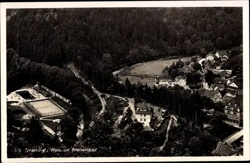 Ak Treseburg Thale im Harz, Blick auf das Sommerbad