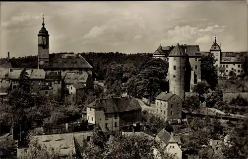 Ak Nossen in Sachsen, Blick auf Schloss und Kirche, Panorama