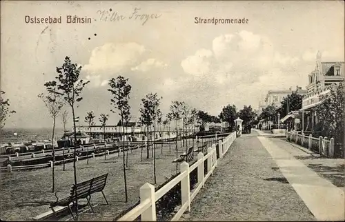 Ak Ostseebad Bansin Heringsdorf auf Usedom, Strandpromenade