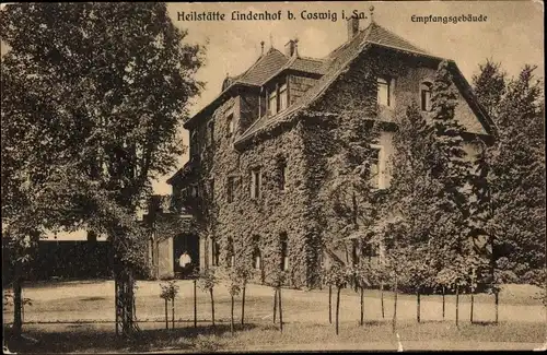 Ak Coswig in Sachsen, Heilstätte Lindenhof, Empfangsgebäude