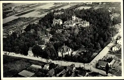 Ak Coswig in Sachsen, Heilstätte Lindenhof, Fliegeraufnahme