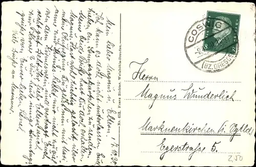 Ak Coswig in Sachsen, Schloss