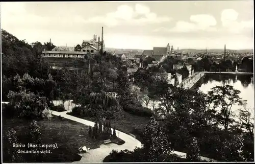 Ak Borna in Sachsen, Gesamtansicht