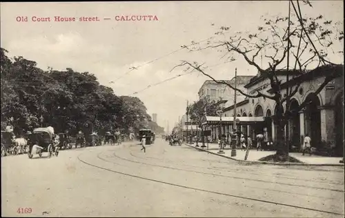 Ak Calcutta Kolkata Kalkutta Indien, Old Court House street