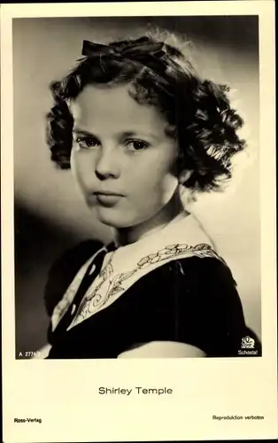 Ak Schauspielerin Shirley Temple, Portrait