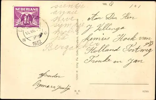 Ak Farmsum Groningen, Dorfstraße