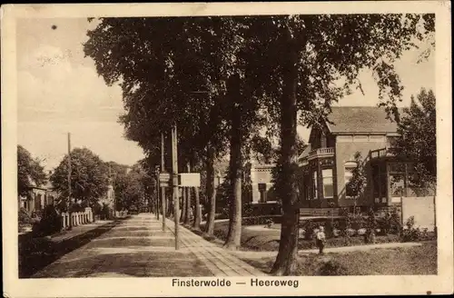 Ak Finsterwolde Groningen, Heereweg