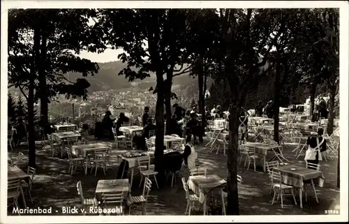 Ak Mariánské Lázně Marienbad Region Karlsbad, Blick von Rübezahl