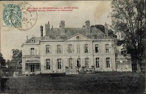 Ak Cuvilly Oise, Château de Séchelles