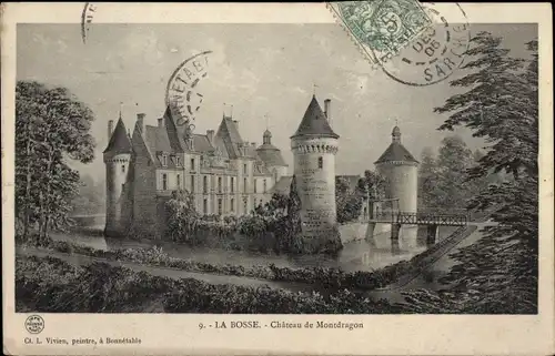 Ak La Bosse Sarthe, Chateau de Montdragon
