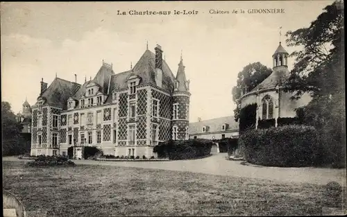 Ak La Chartre sur Loir Sarthe, Chateau de la Gidonnière