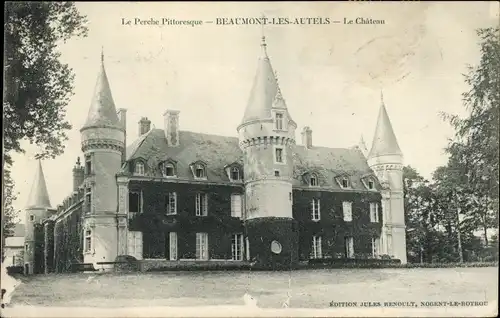 Ak Beaumont les Autels Eure et Loir, Le Chateau