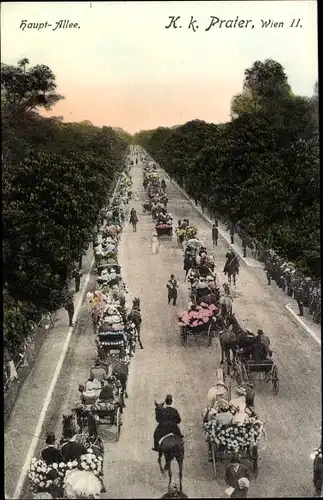 Ak Wien 2 Leopoldstadt, Prater, Hauptallee