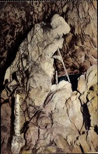 Ak Vilémovice u Macochy Südmähren, Macocha, Die Katharinen-Höhle, Verwunschene Hexe
