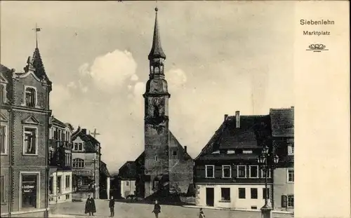 Ak Siebenlehn Großschirma in Sachsen, Marktplatz