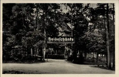 Ak Dahlen in Sachsen, Gasthof Heideschänke