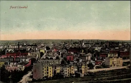 Ak Forst in der Niederlausitz, Gesamtansicht