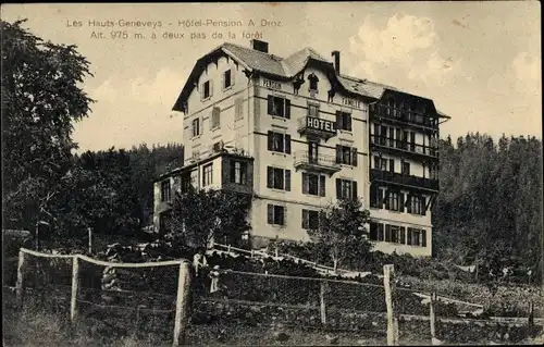 Ak Les Hauts Geneveys Kanton Neuchâtel, Hotel Pension - Inh. A. Droz