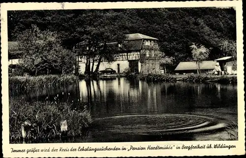 Ak Bergfreiheit Bad Wildungen in Hessen, Pension Hardtmühle