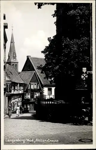 Ak Langenberg Velbert im Rheinland, Hellerstraße, Geschäft