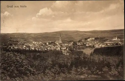 Ak Naila in Oberfranken, Totalansicht der Ortschaft