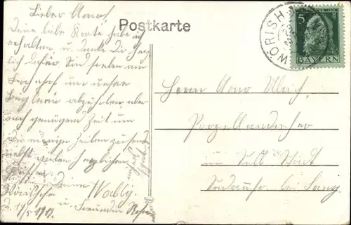 Ak Bad Wörishofen, Partie an der Bachstraße, Promenade