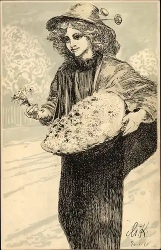 Künstler Ak Klinger, Max, Leipzig in Sachsen, Margueritentag 1911, Meissner & Buch