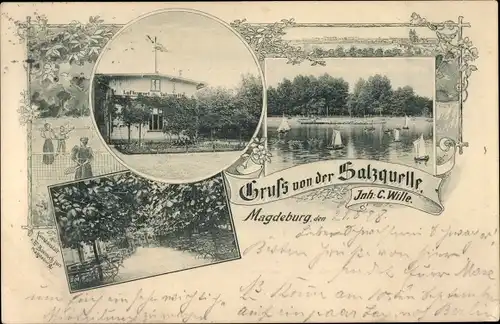 Ak Magdeburg, Salzquelle, Inh. C. Wille