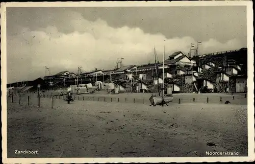 Ak Zandvoort Nordholland Niederlande, Noorderstrand