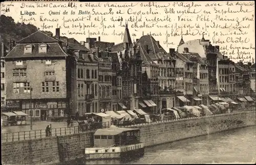 Ak Liège Lüttich Wallonien, Quai de la Batte