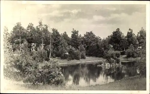 Ak Zeist Utrecht Niederlande, Nassauplein, Teich