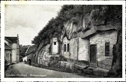 Ak Geulem Houthem Limburg Niederlande, Rotswoningen