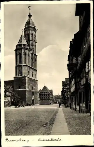 Ak Braunschweig in Niedersachsen, Andreaskirche, Waage