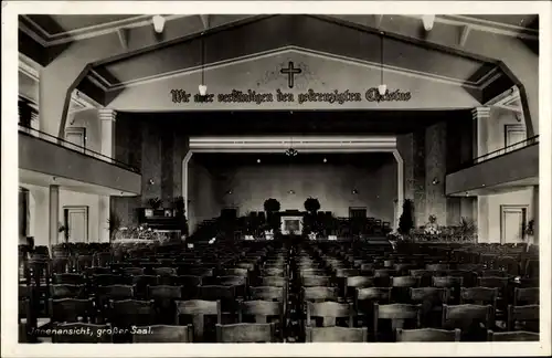 Ak Chemnitz in Sachsen, Gemeinschaftshaus der Landeskirchlichen Gemeinschaft am Lutherplatz, Saal