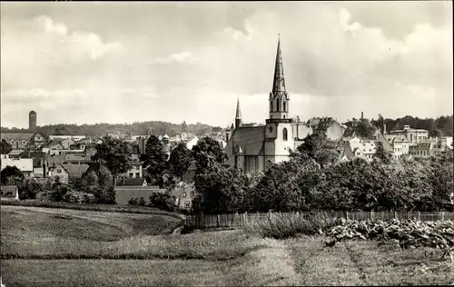 Ak Burgstädt Sachsen, Panorama, Kirche