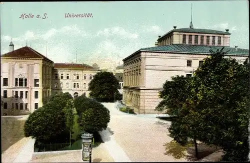 Ak Halle an der Saale, Universität, Außenansicht