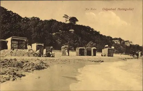 Ak Ostseebad Heringsdorf auf Usedom, Am Kulm, Strandkörbe