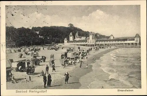 Ak Ostseebad Heringsdorf auf Usedom, Strandleben