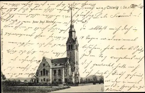 Ak Coswig in Sachsen, Peter Paul Kirche