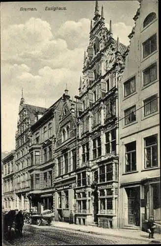 Ak Hansestadt Bremen, Essighaus, Straßenblick