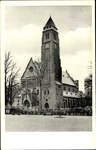 Ak Hamburg Eimsbüttel, Bonifatius-Kirche, Frontansicht
