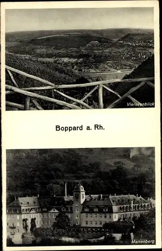 Ak Boppard am Rhein, Vierseenblick, Marienberg